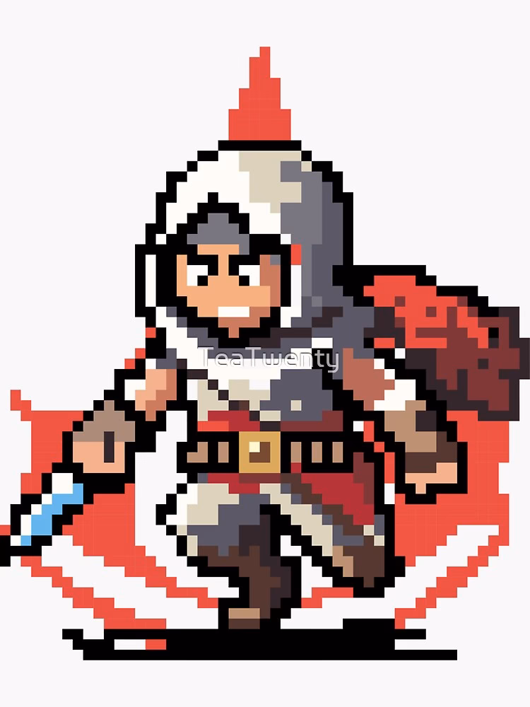 Where can I find game assets tagged assassin and pixel art?