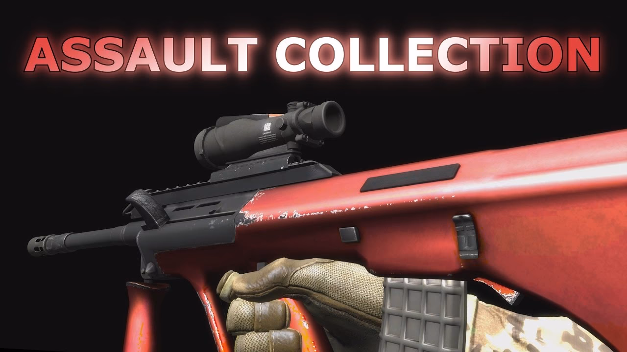 Which CSGO skins are available in the assault collection?