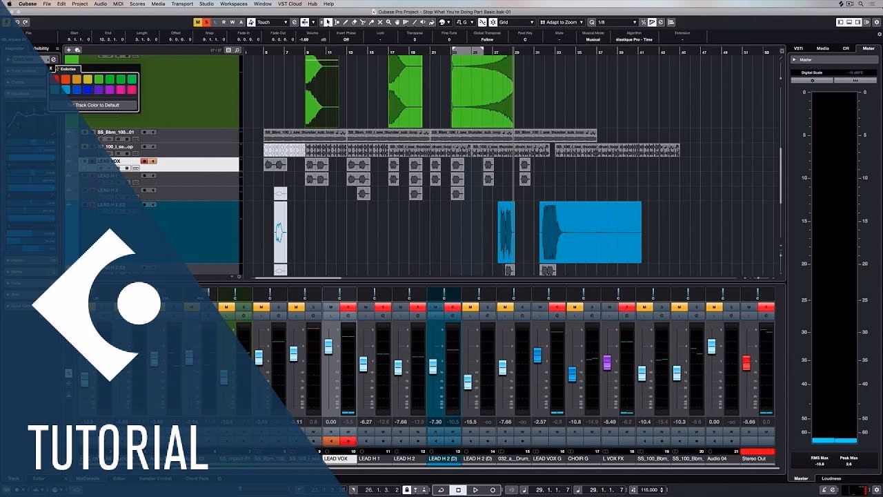 What are the different types of bus used in audio processing?