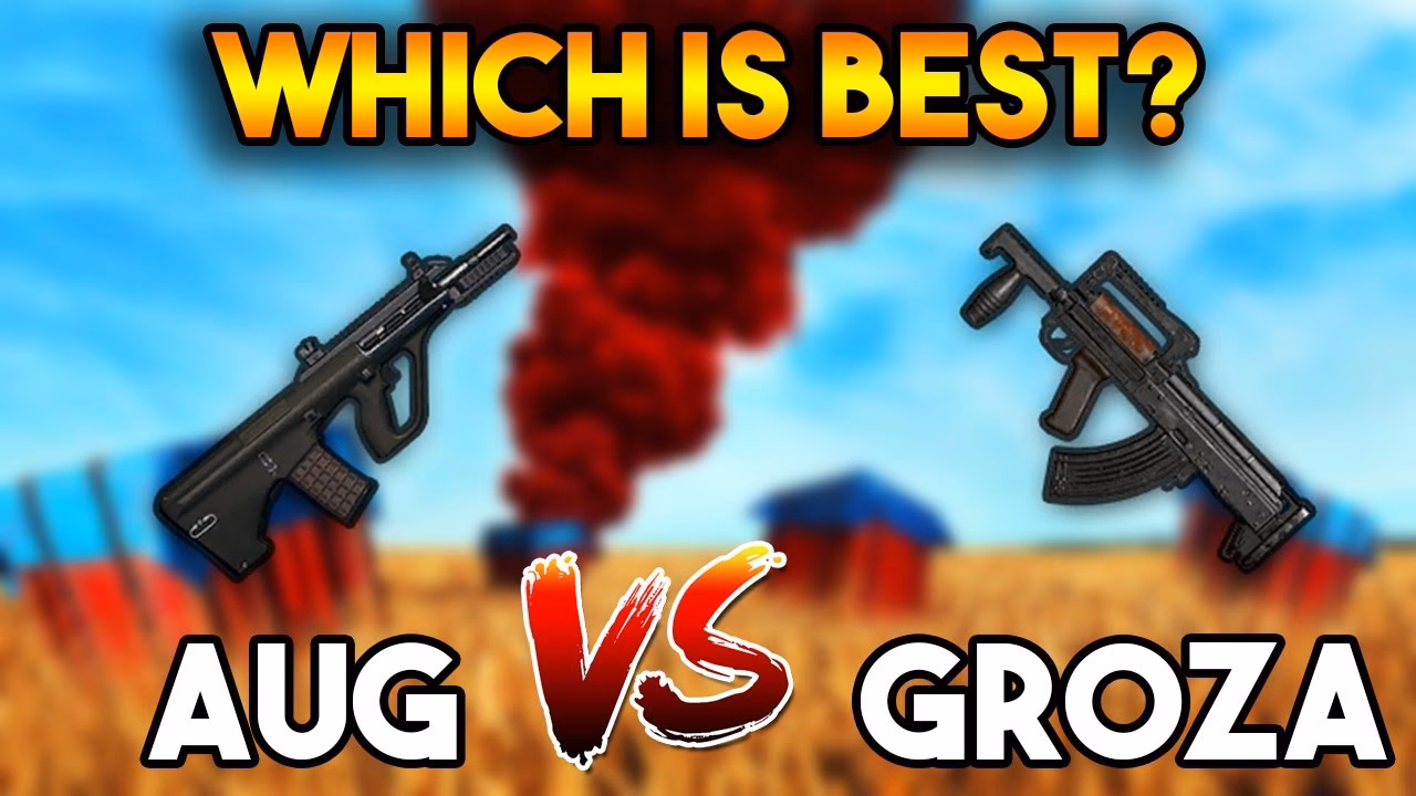 What is the difference between AUG A3 and Groza in PUBG Mobile?