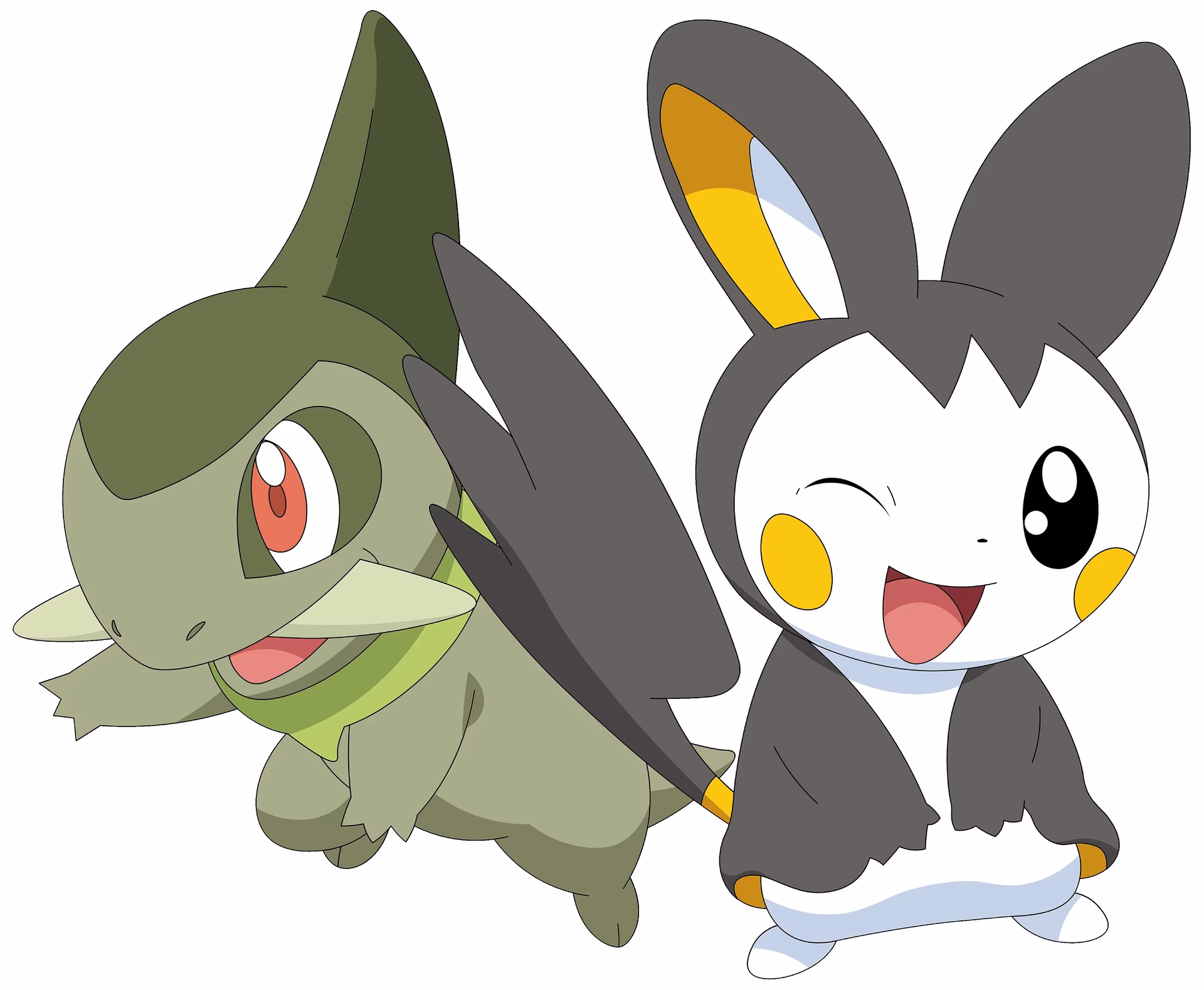 Why does Emolga hit Axew with a Galvantula?