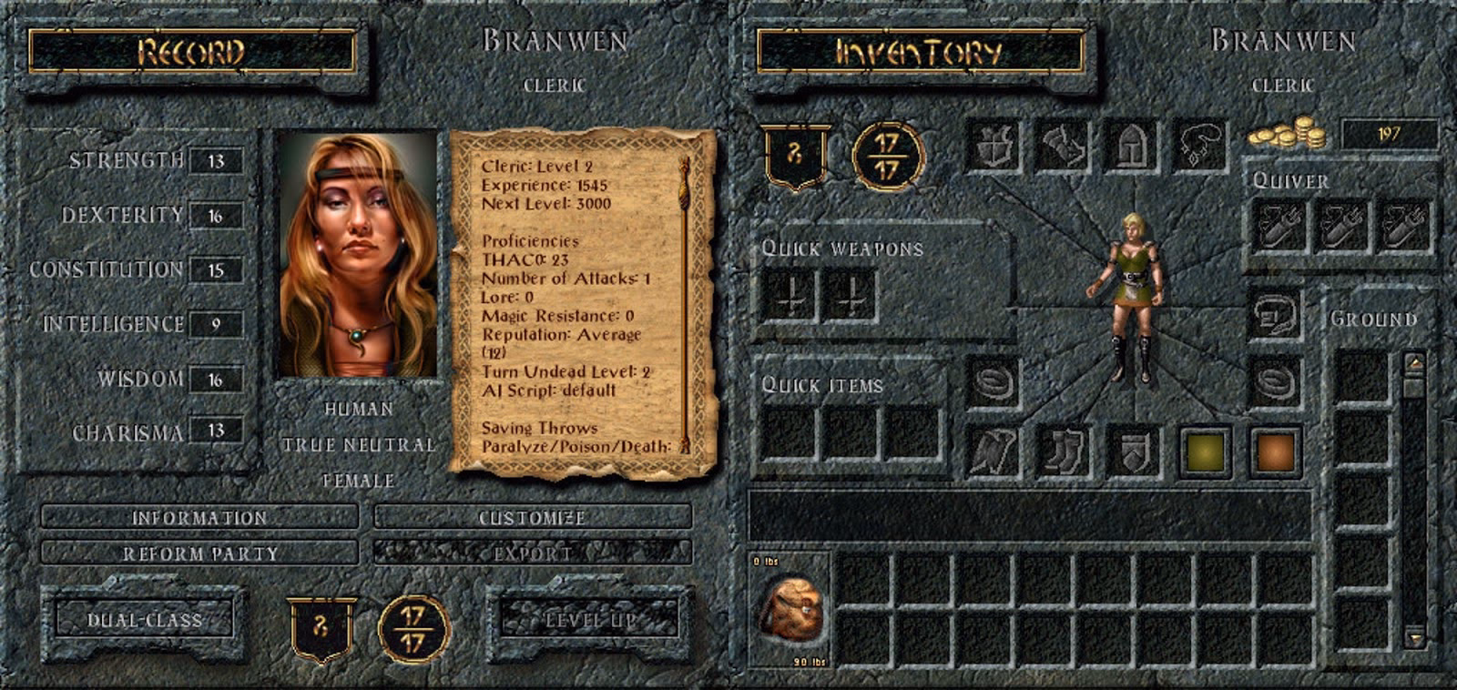 Is the stone warrior maiden a 'Branwen'?