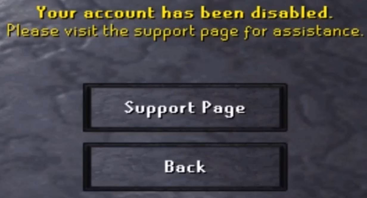 Why was my RuneScape account banned?