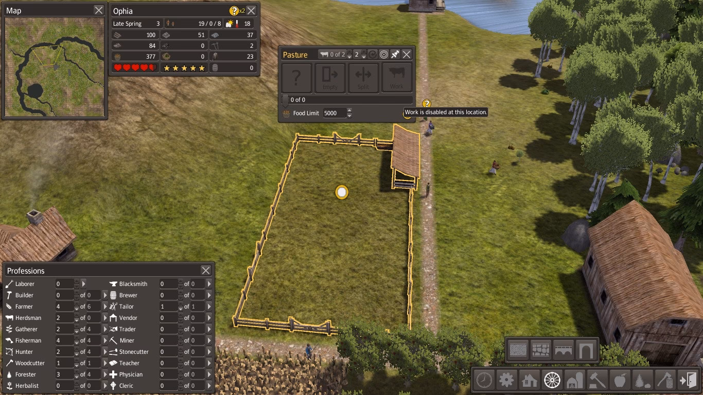 What do I need to know about pasture sizes in banished?