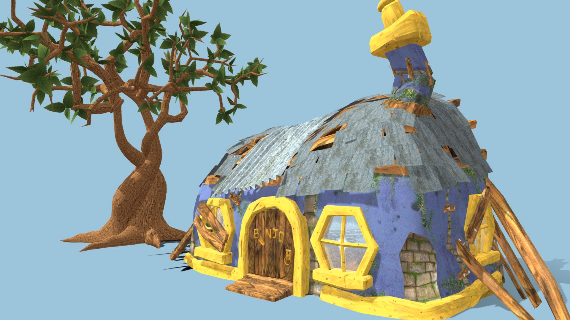 What happens in Banjo-Kazooie?