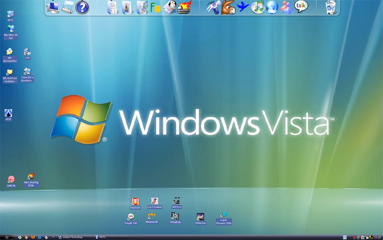 ¿Qué es la barra de tareas en Windows Vista?