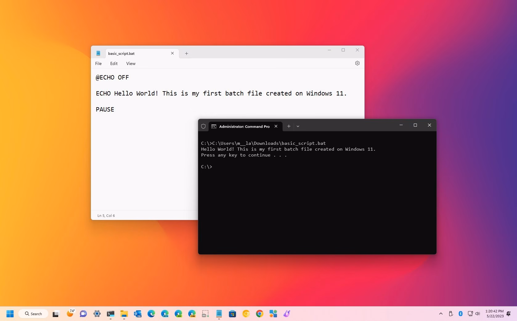 ¿Cómo se puede adaptar un script batch?