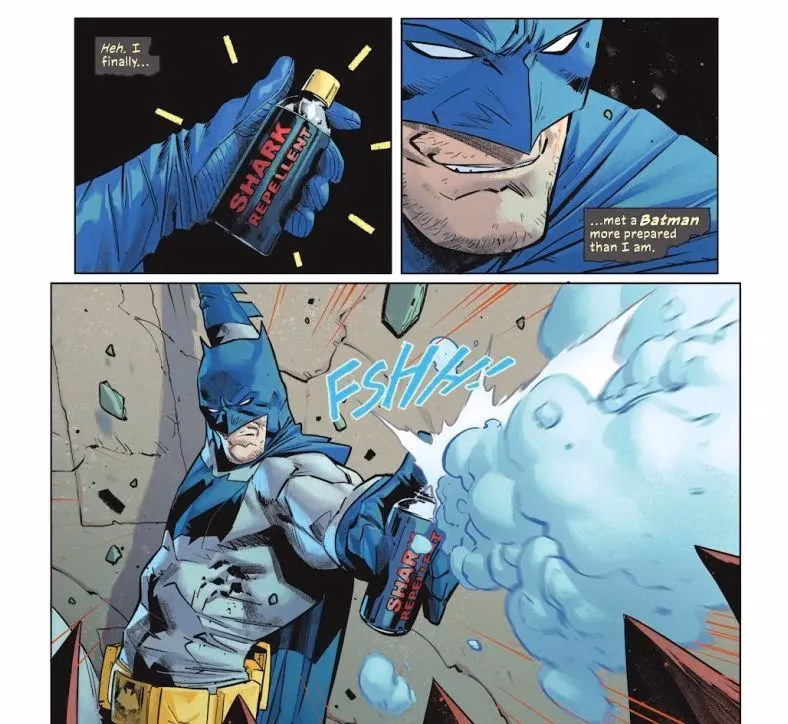 Why did Batman Pack a shark repellent?