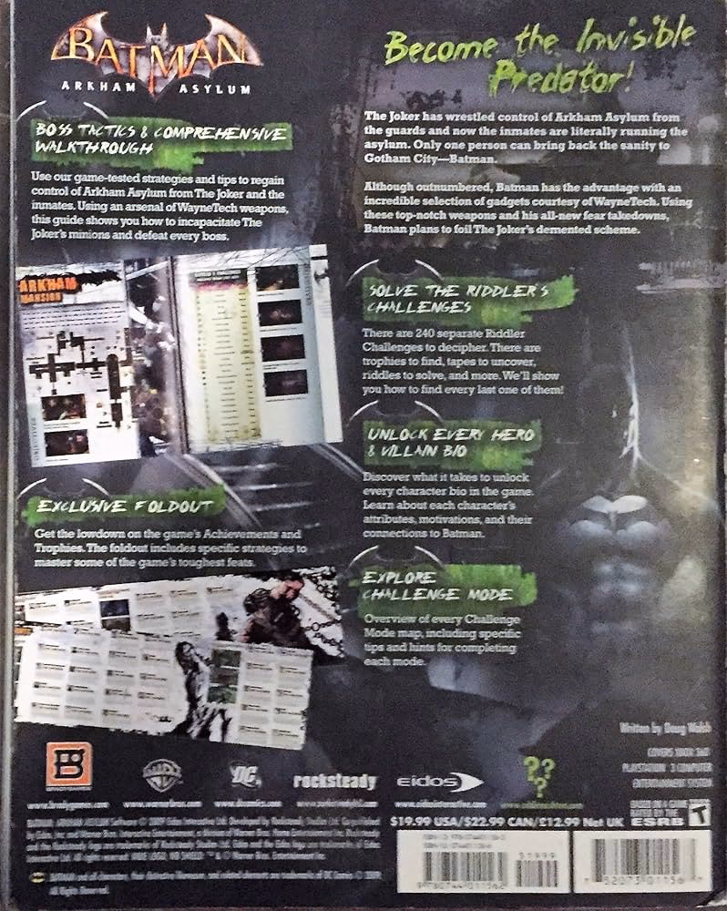 ¿Qué movimientos se pueden ver al pelear contra enemigos en Batman Arkham Asylum?