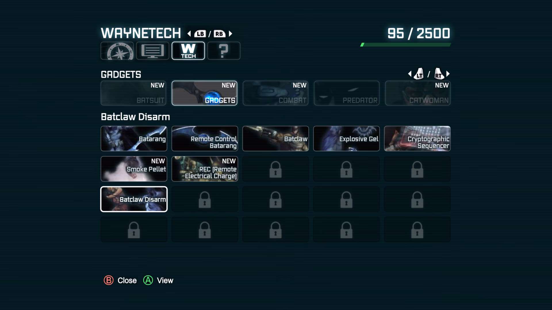 What gadgets do you get in Arkham City?