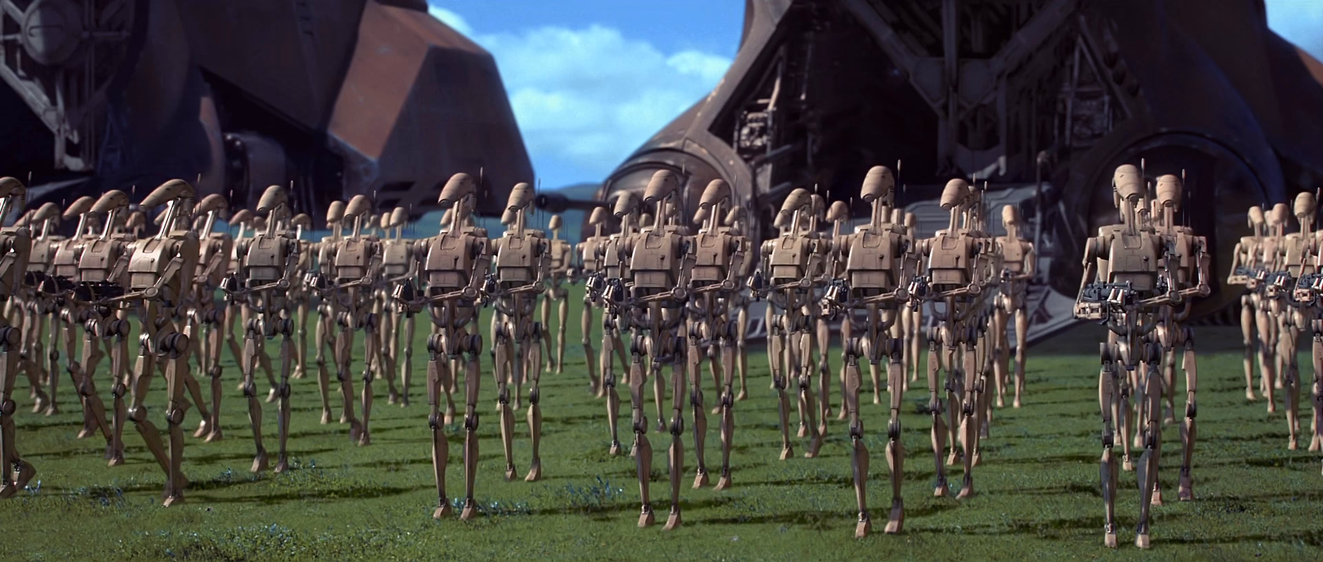 What does a battle droid army look like?