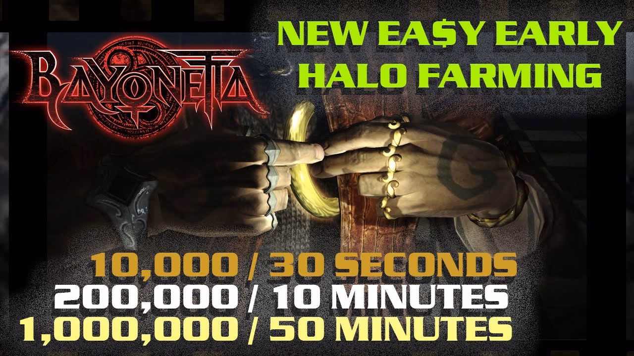 How do you farm halos in Bayonetta 2?