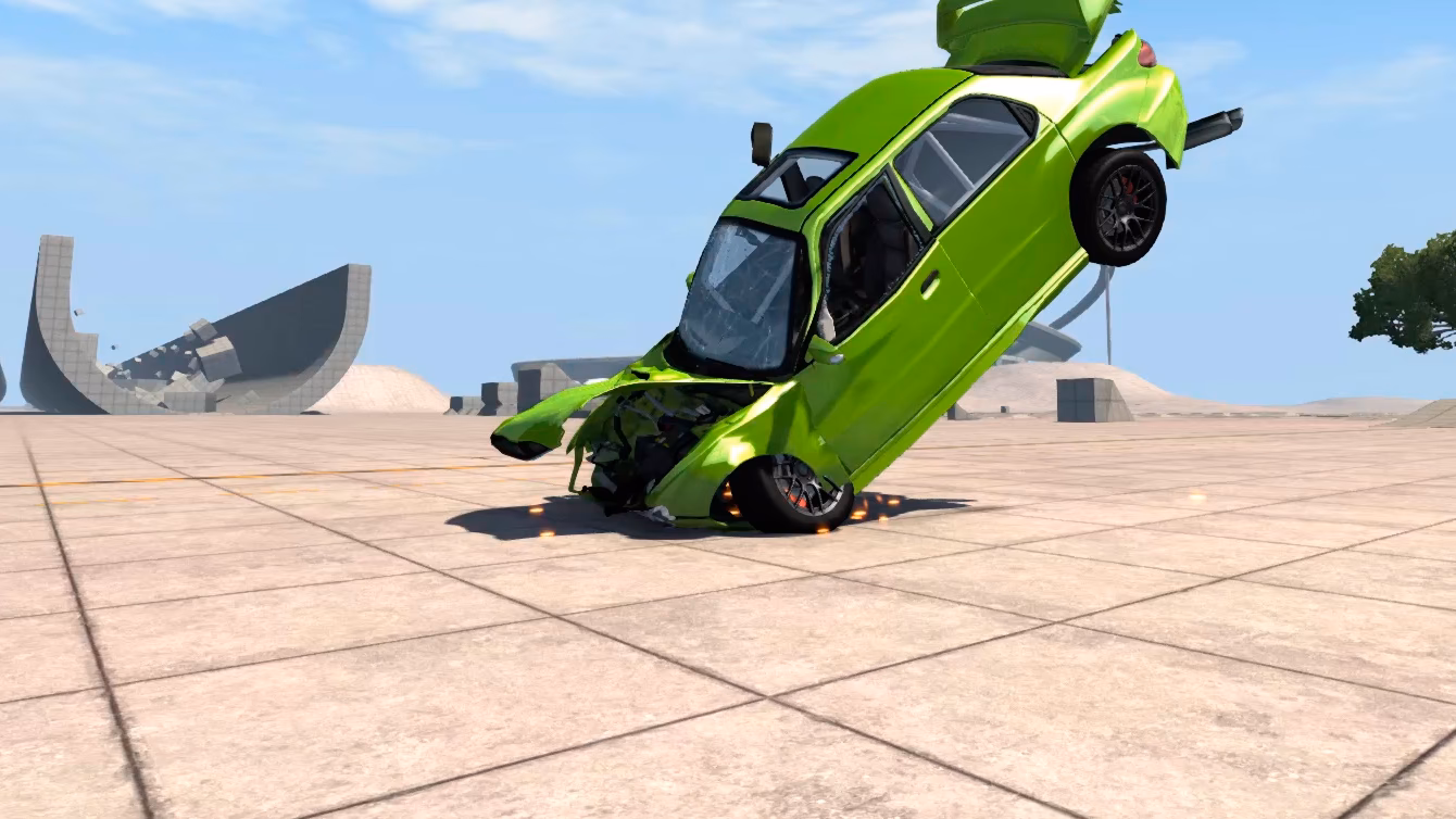Are there any BeamNG and other games car crashes?