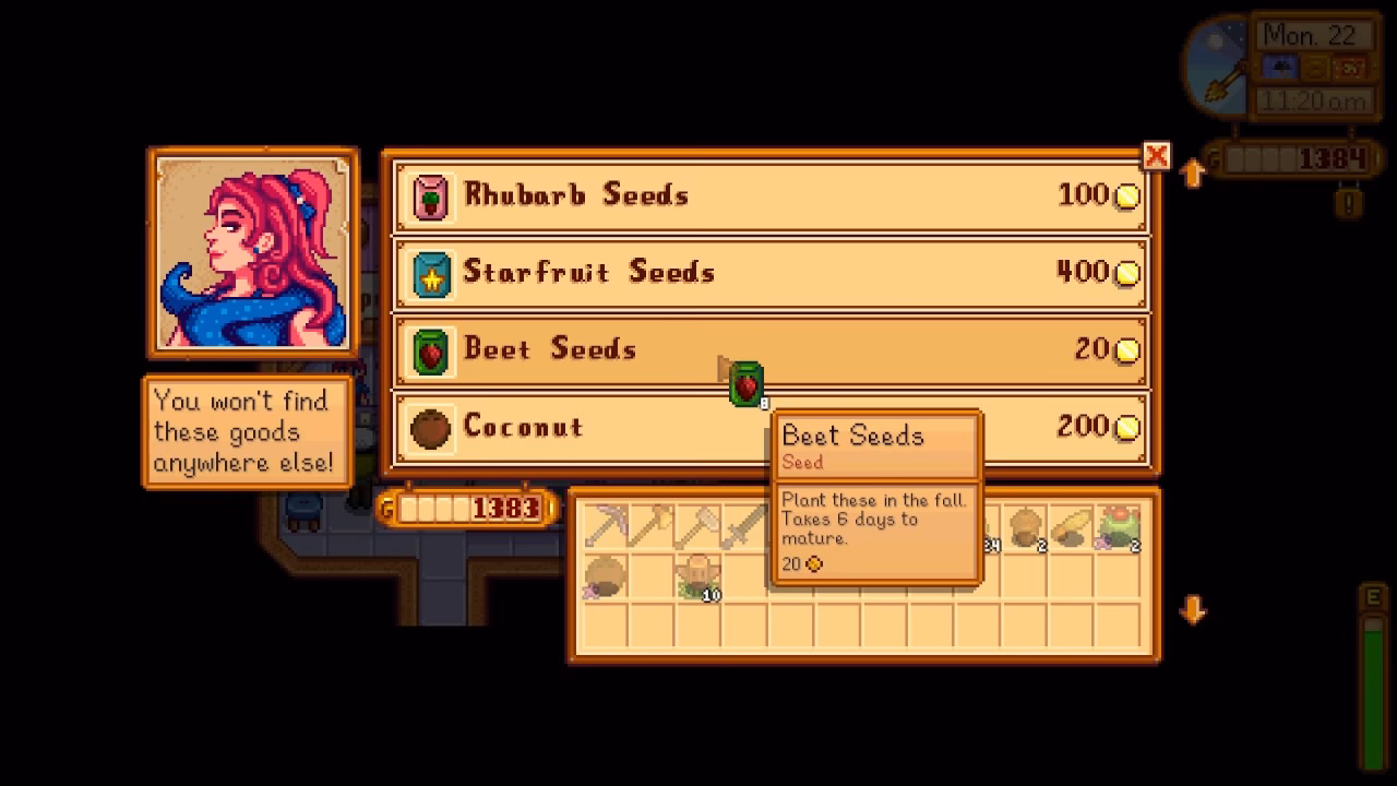How do you get beets in Stardew Valley?