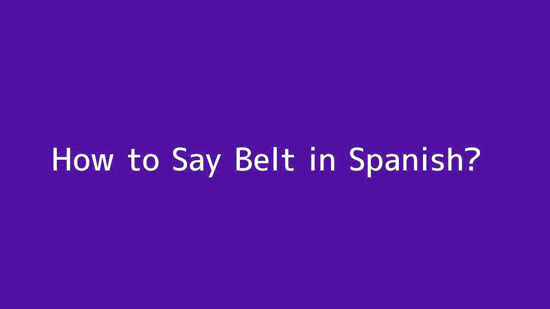 What does 'belt' mean as a slang term?