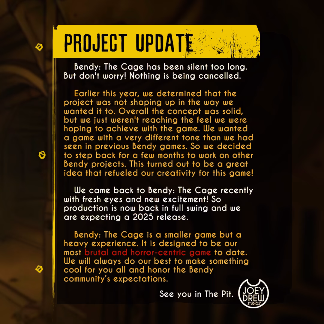 Is 'the cage' rolled into bendy 3?