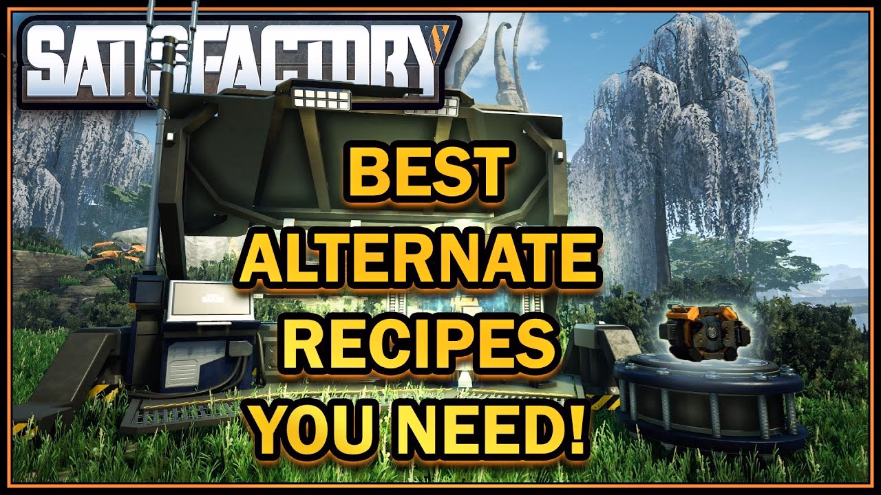 What are alternate recipes in satisfactory?
