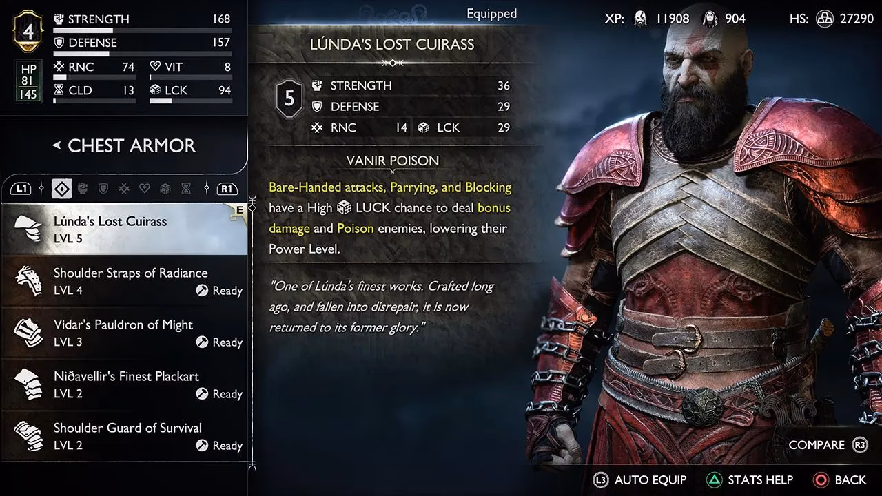 What is the best armor in God of war 4?