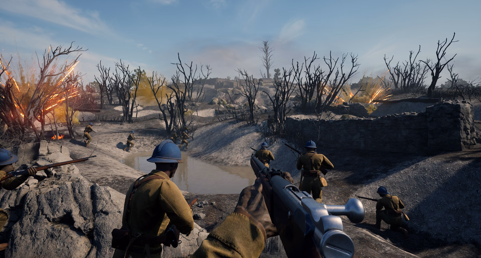 How many combatants are there in beyond the wire?