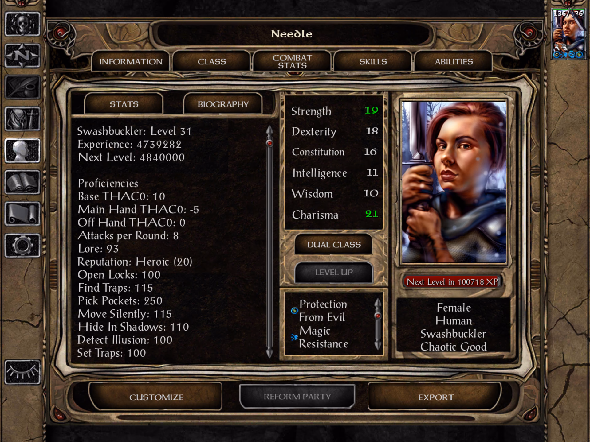 How do you rank thief skills?