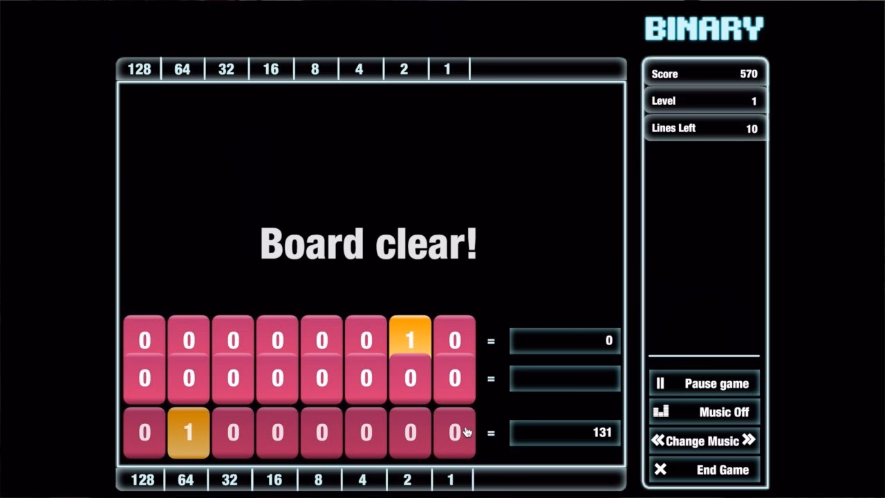 How do you play a binary game?