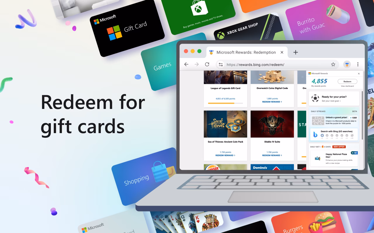 How do I earn Microsoft rewards?