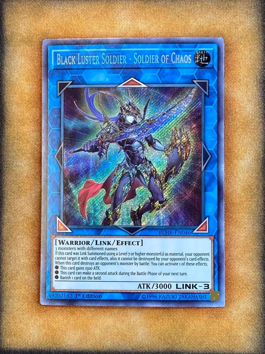How many listings for black luster Soldier - Soldier of Chaos - Yugioh?