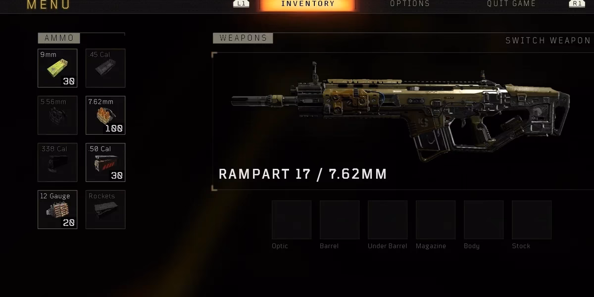 How many weapons does Black Ops 4 have?