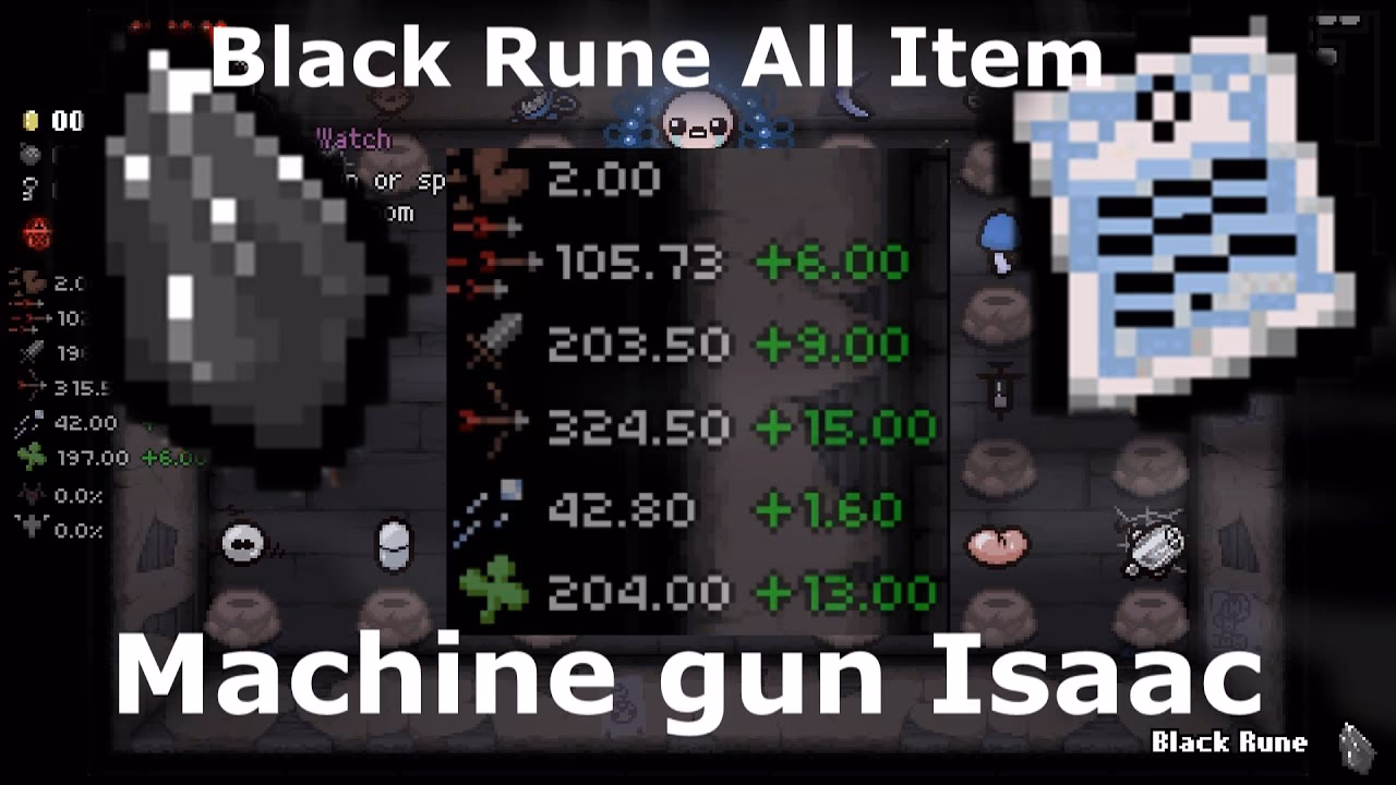 What does black Rune do in the binding of Isaac?