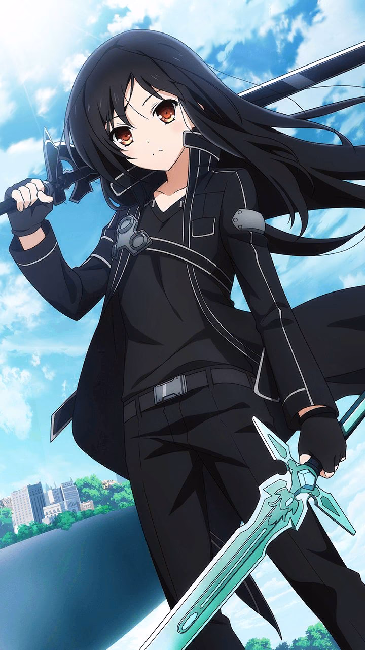 Did Kirito wear a blackwyrm coat?