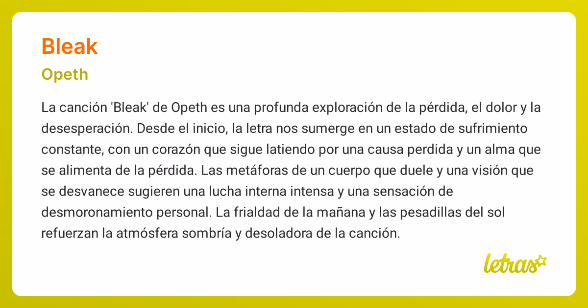 ¿Cómo se dice Bleak en inglés?