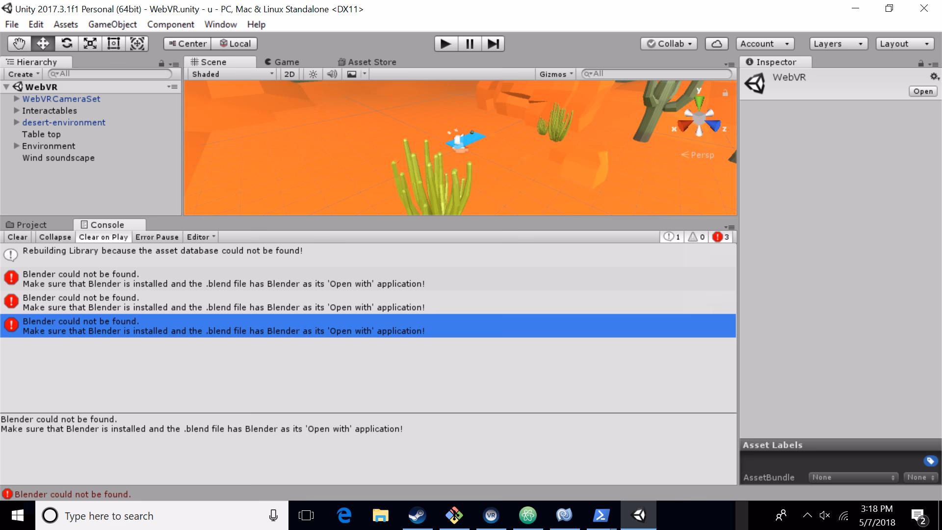 Why does unity not recognize Blender DLL files?
