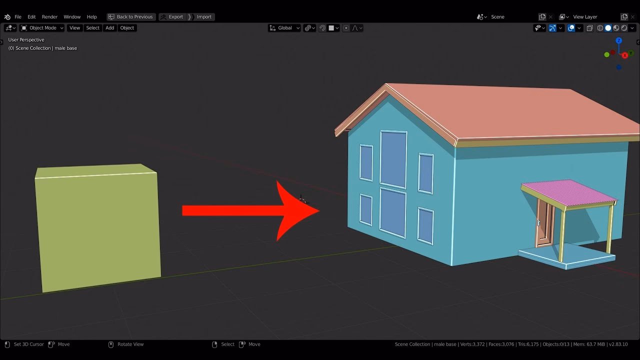 Can you build a stylized house in Blender?
