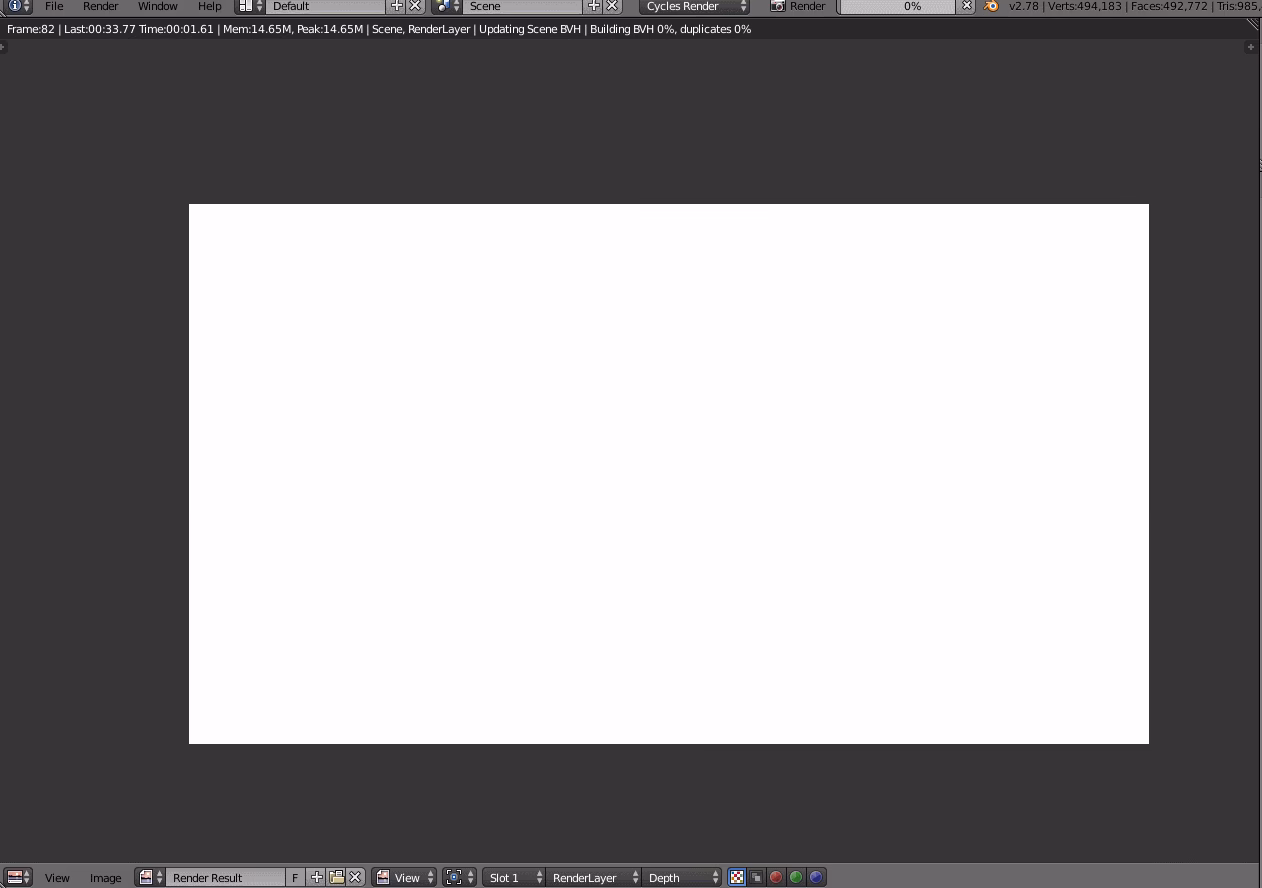 How do I change the depth of a render layer?