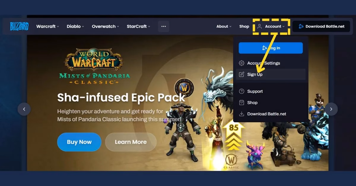 Can you log into two Warcraft accounts on one BattleNet account?