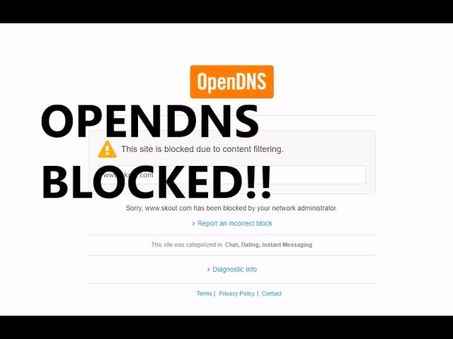 How do I block specific domains in OpenDNS?