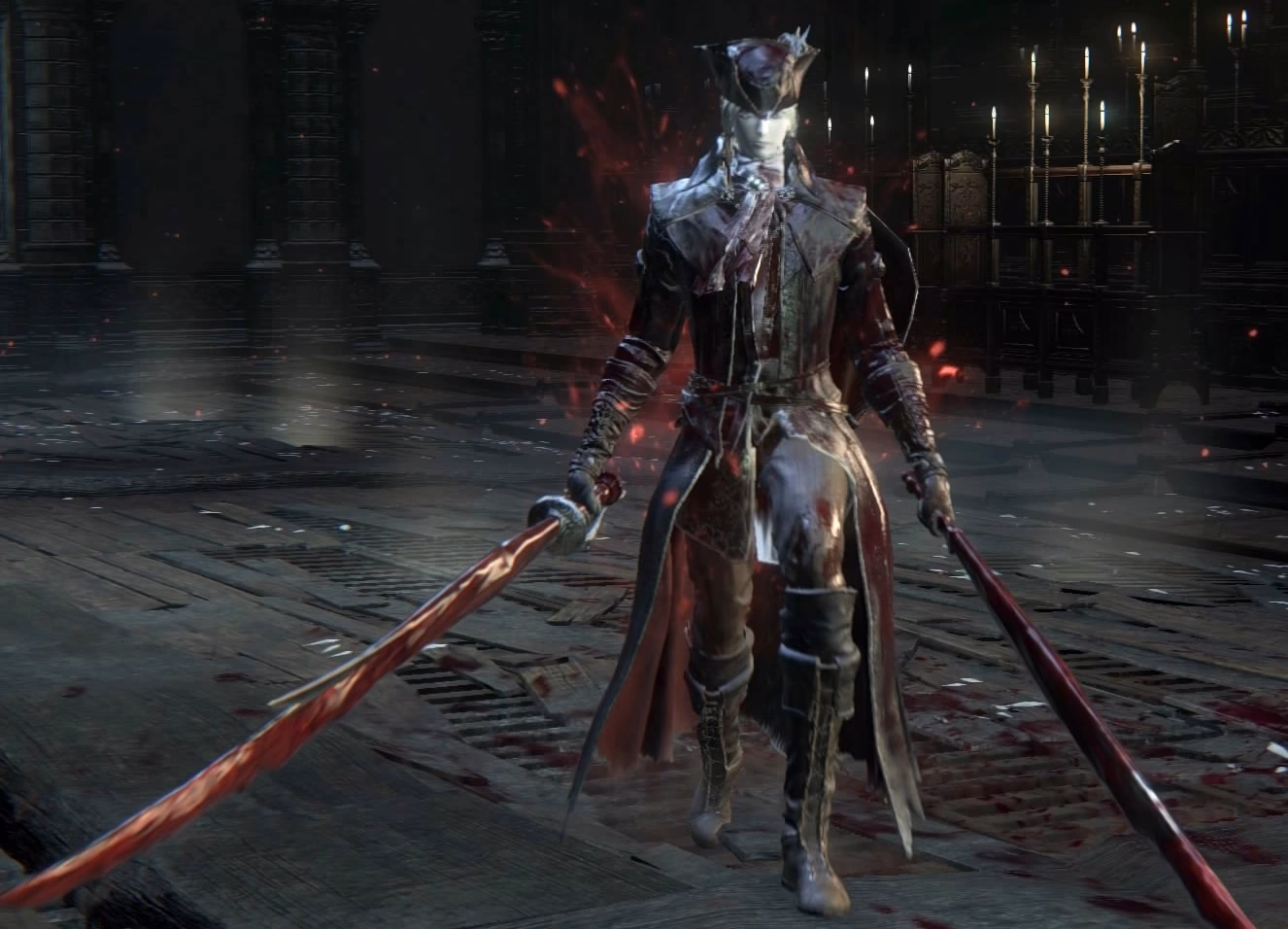 Who does boss fight in Bloodborne the Old Hunters DLC expansion pack?