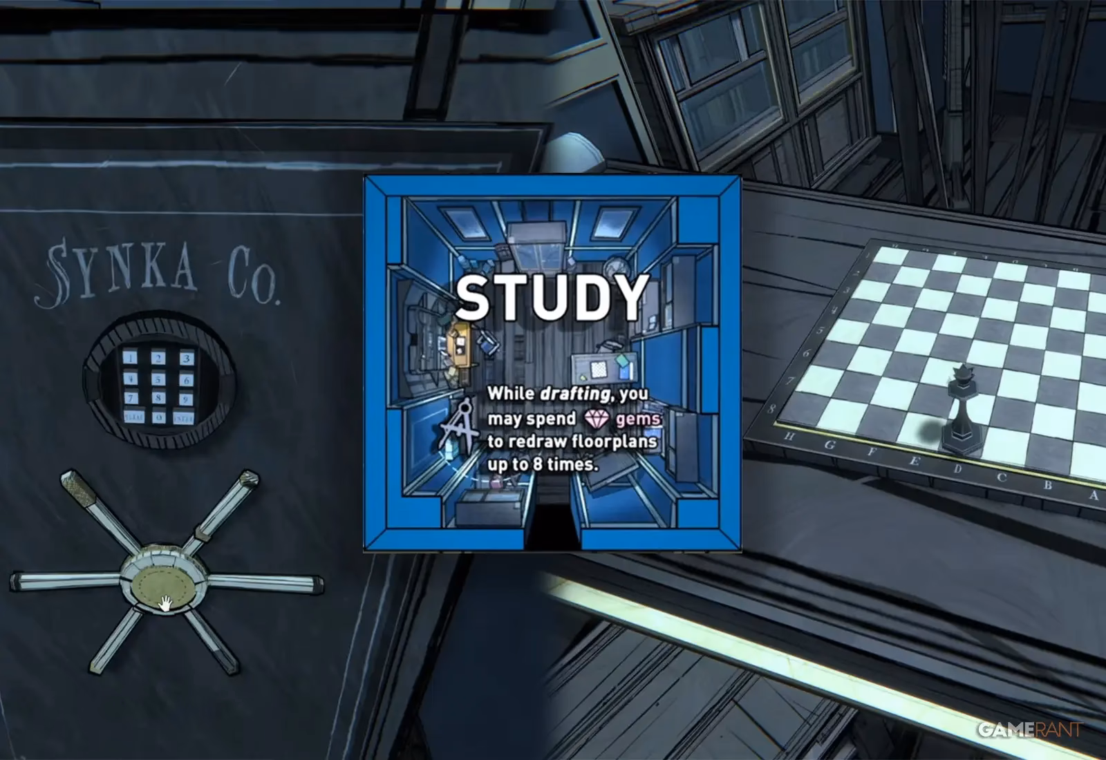 What is the study in Blue Prince?
