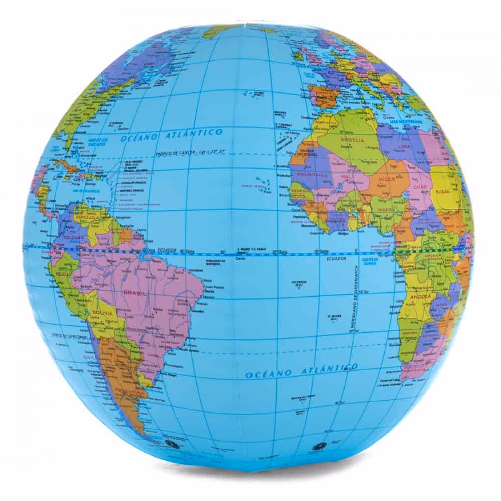 ¿Dónde se encuentra la bola del mundo?