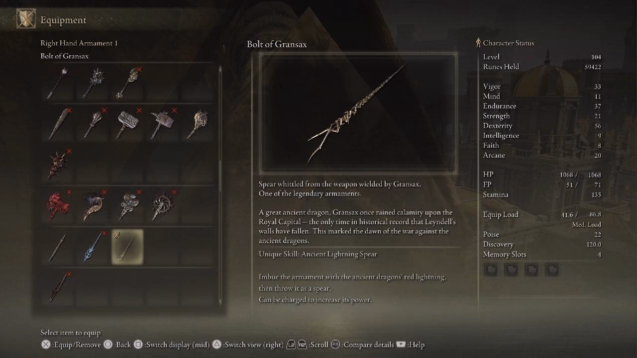 What is bolt of gransax in Elden Ring?