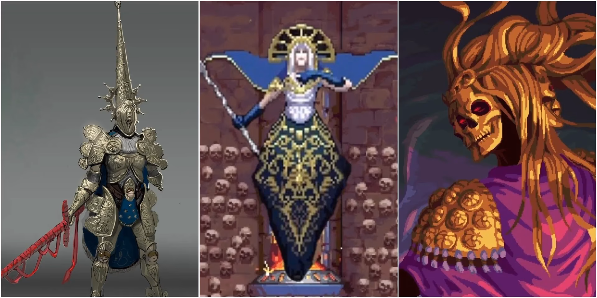 What are the challenges posed by bosses in blasphemous game?