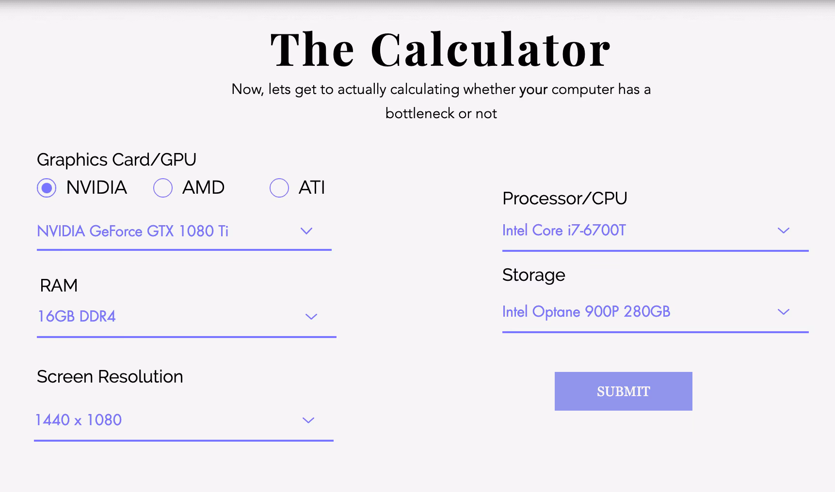 How do in-game bottleneck calculators work?