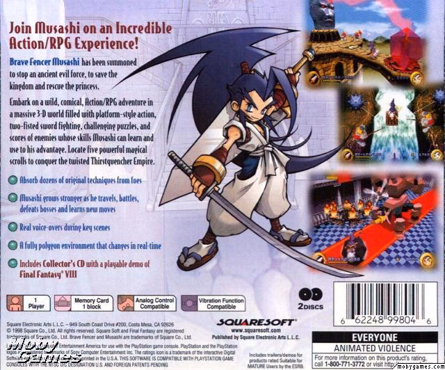 Can I play Brave Fencer Musashi [NTSC-U] [slus-00726] on PSX/play?