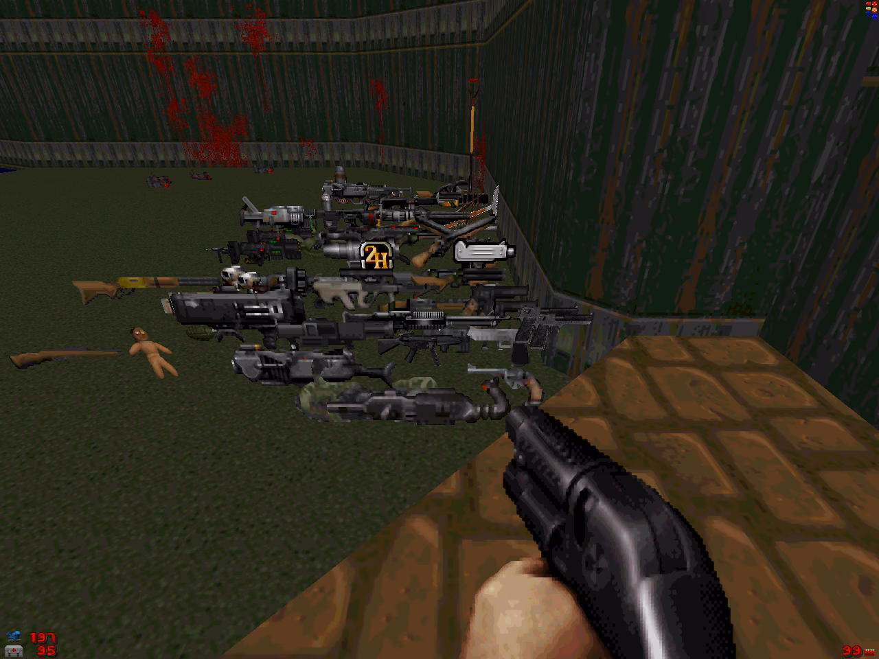 Are there any weapons available for Brutal Doom?