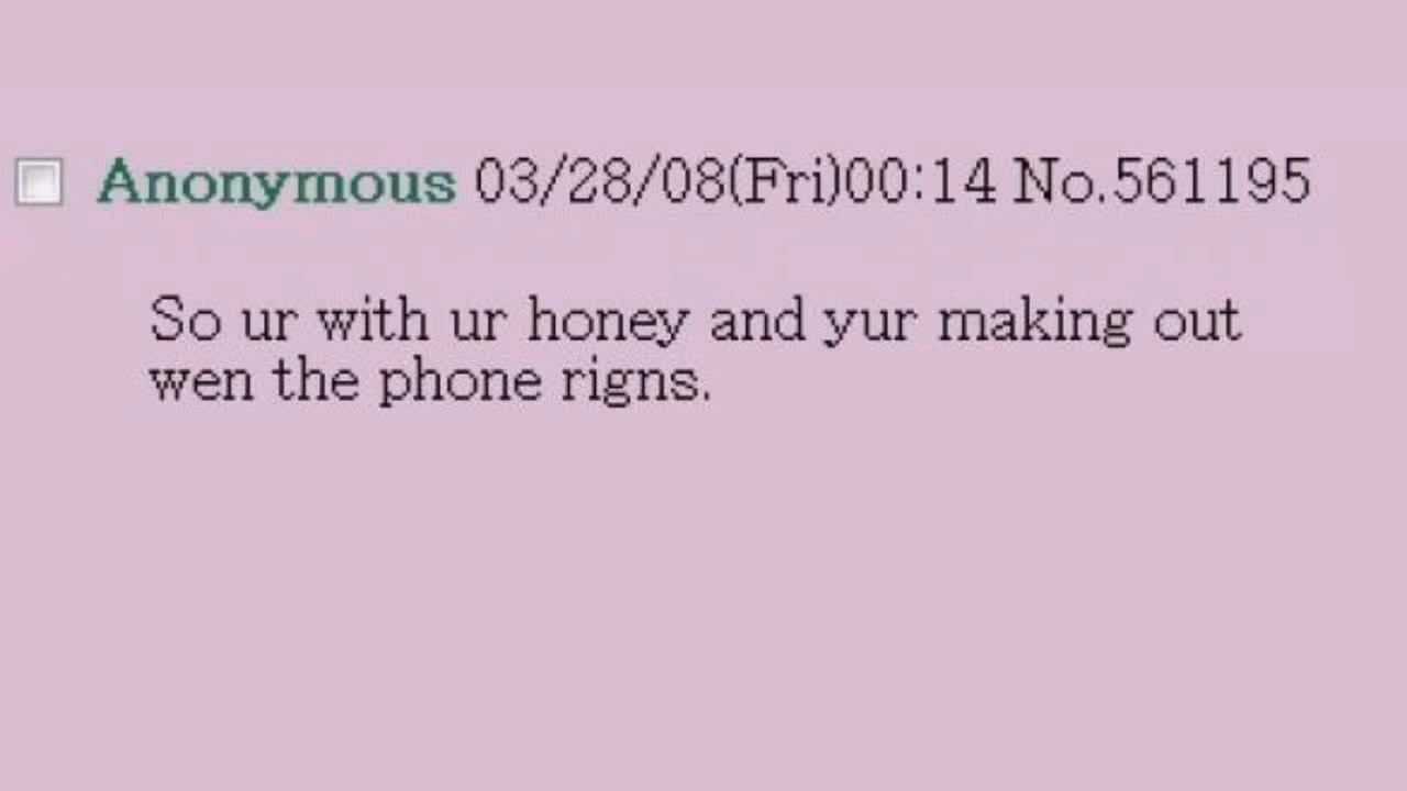 What does 'when he was phone' mean?