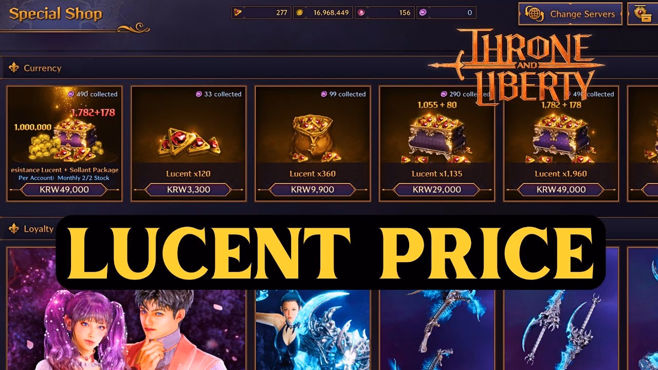 How do you use lucents in throne & Liberty?