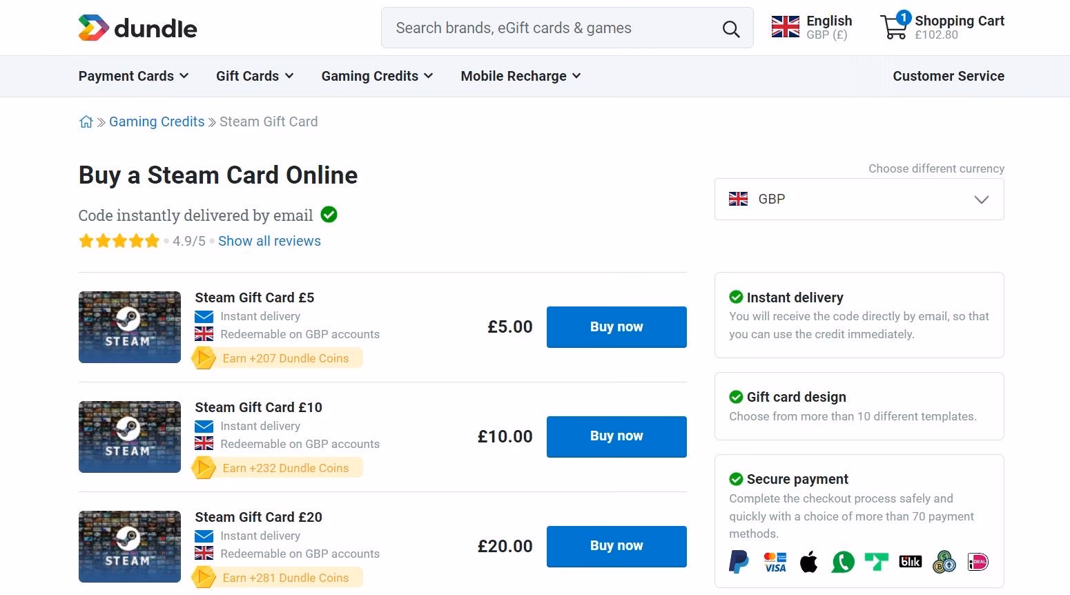 How do I redeem a Steam Wallet code?