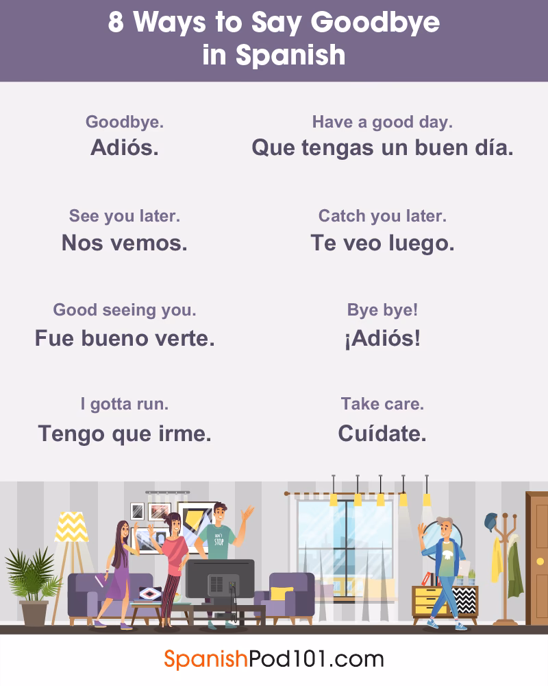How do you say 'bye' in Spanish?