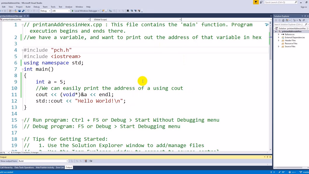 Can a C++ function print a memory address of two variables?