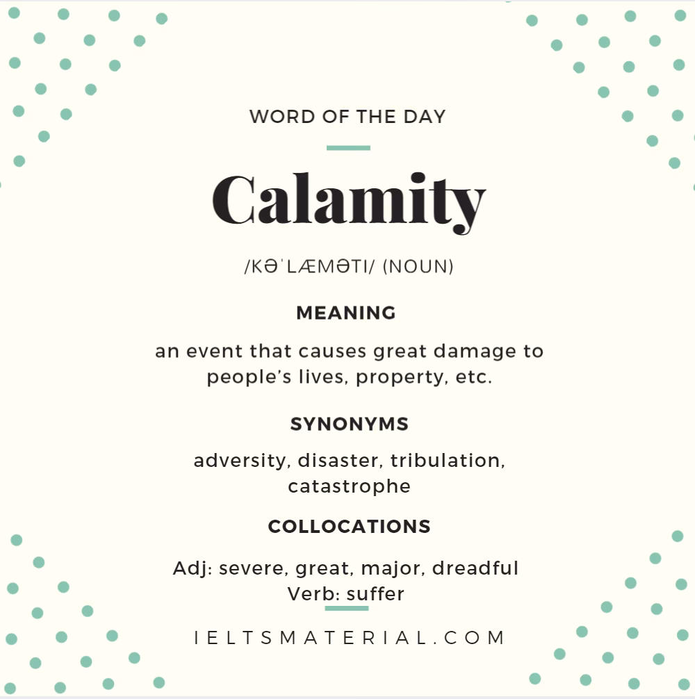 Are natural calamities coming?